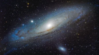 Andromeda galaxy through a 1000 mm telescope